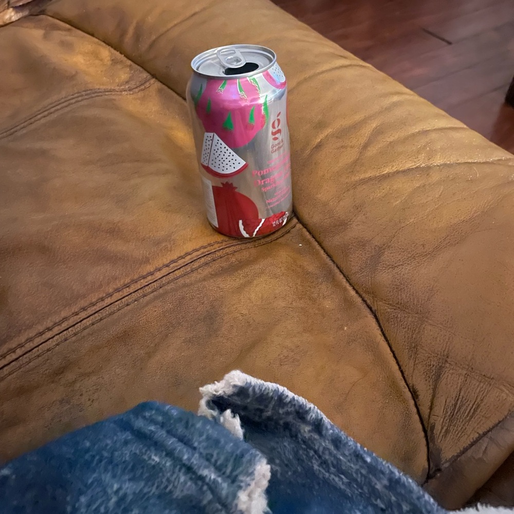 Sparkling Water Can with Pink and Red Design